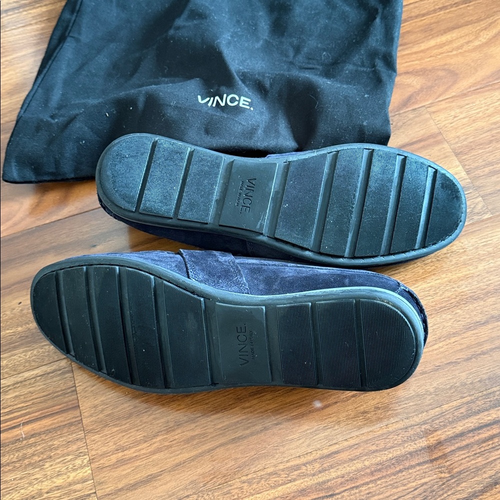 Vince Men's Dark Blue Suede Loafers - Picture 5 of 7